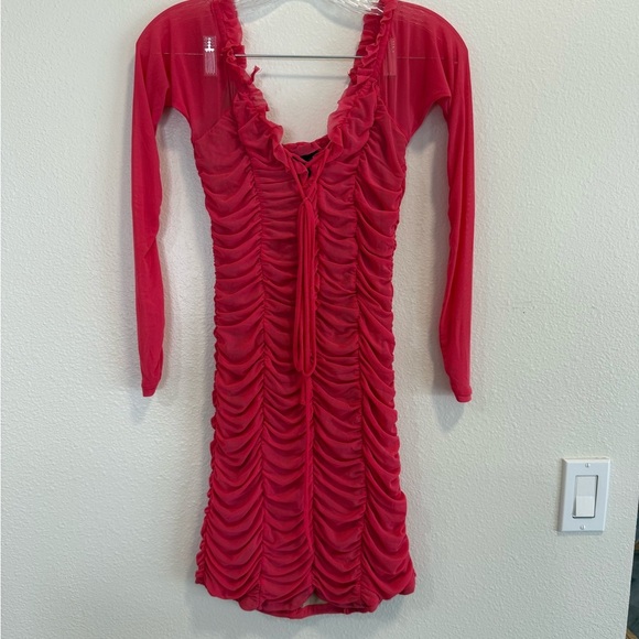 Majorelle Hot Pink Darling Ruched Party Dress Size Small - Picture 4 of 9